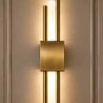 Modern Gold LED Wall Sconce – Luxury Dual Tube Wall Light