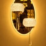 Luxury Crystal Drop Dual Wall Light – Modern Gold Sconce