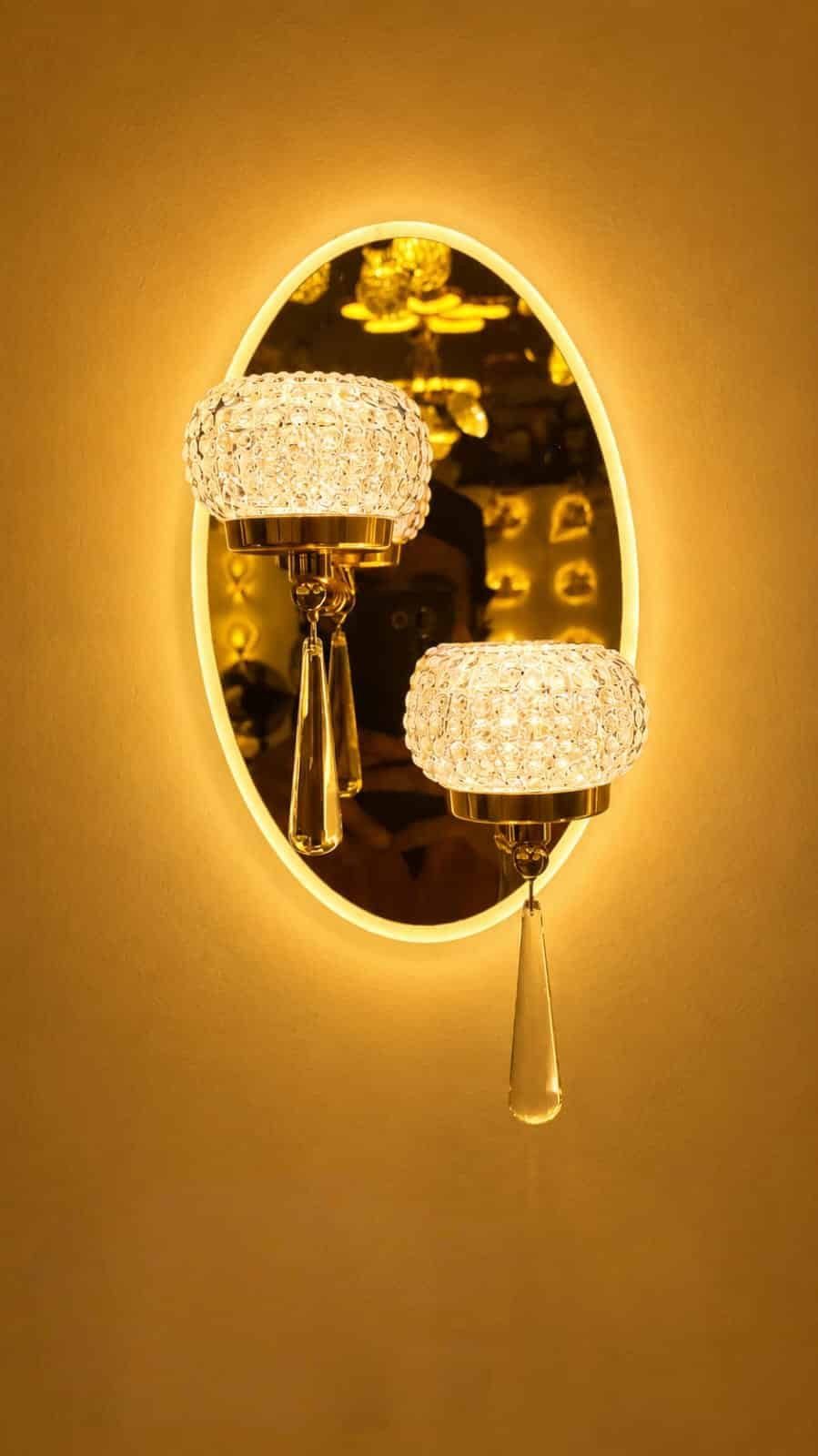 16.jpg Luxury Crystal Drop Dual Wall Light – Modern Gold Sconce - Image 1