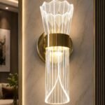 Luxury Crystal Tube LED Wall Light – Gold Finish