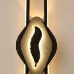 Feather Glow Designer LED Wall Light – Matte Black