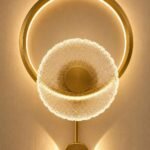 Halo Crystal Modern LED Wall Light – Gold