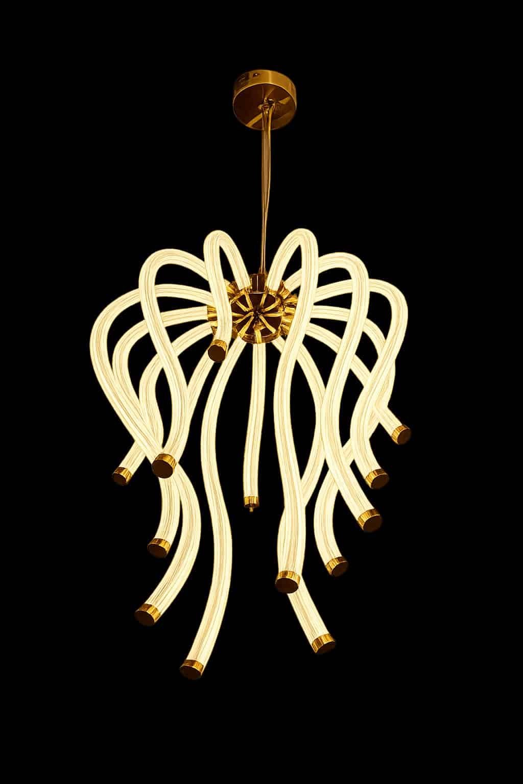 31.jpg 12-Light Modern Wave LED Hanging Chandelier – Luxury Gold Pendant Light - Image 1