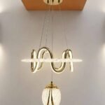 Luxury Crystal Ring Pendant Chandelier – Gold Finish LED Hanging Light