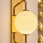 Modern Globe Wall Light – Gold & Black Finish Decorative Sconce