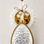Luxury Crystal Drop Wall Light – Gold Finish Decorative LED Sconce