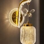 Crystal Butterfly Pendant LED Wall Light – Gold Finish