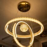 Luxury Crystal Ring LED Chandelier – Modern Designer Pendant Light