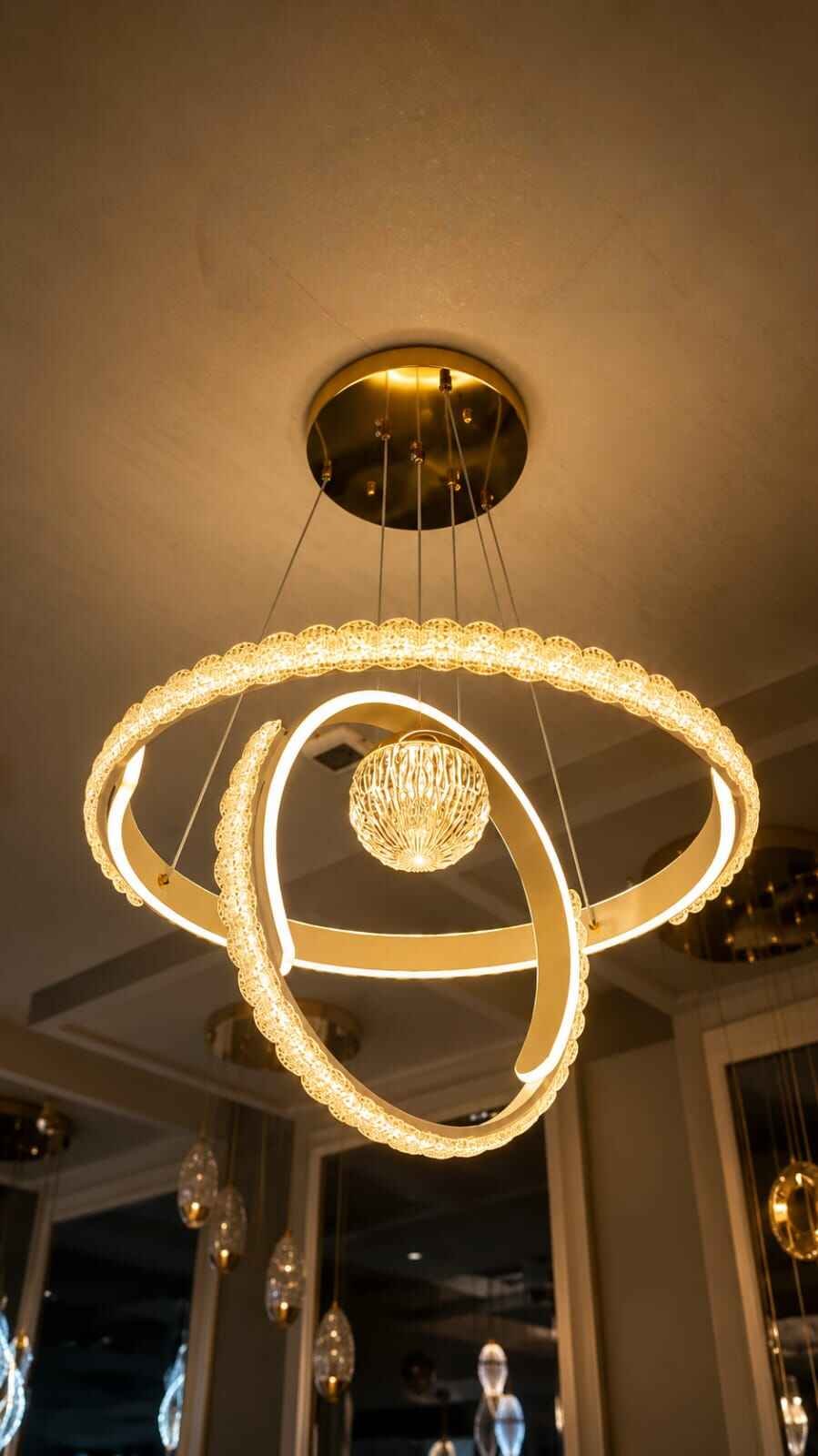 8-1.jpeg Luxury Crystal Ring LED Chandelier – Modern Designer Pendant Light - Image 1